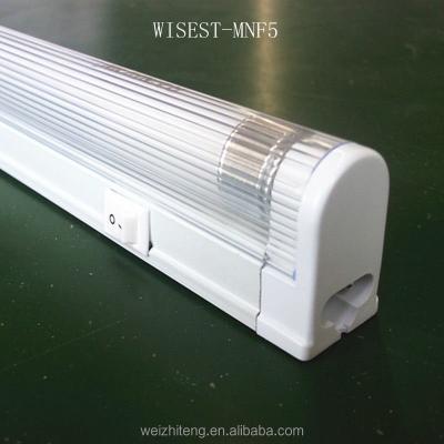 China high quality single tube t5 light fixture fluorescent light fixture with cover straight for sale