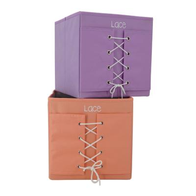 China Sustainable CHARISMA Cube Storage Bins Fabric Collapsible Storage Bins Durable And Sturdy For Closet Shelves for sale