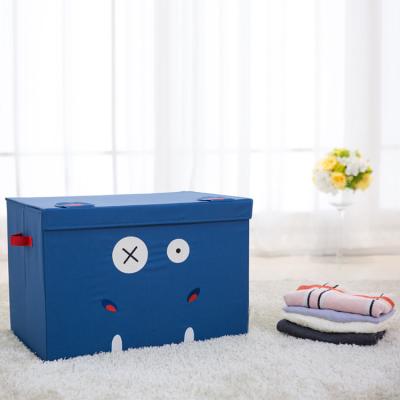 China Large Kids Charisma Animal Foldable Toy Storage Organizer Cloth Viable Toy Chest With Flip Top Foldable Lid for sale