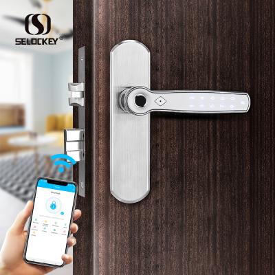 China Home/Apartment/Airbnb/Rental Sale Room/Office Security Lock Security Lock Security Hot Silver Smart Digital Electronic Biometric Fingerprint Lock Smart Door Lock for sale