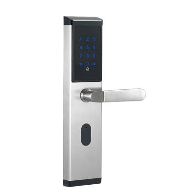 China New Hotel Room Smart Door APP Lock Stainless Steel Security RIFD Card Password Smart Digital Door Lock for sale