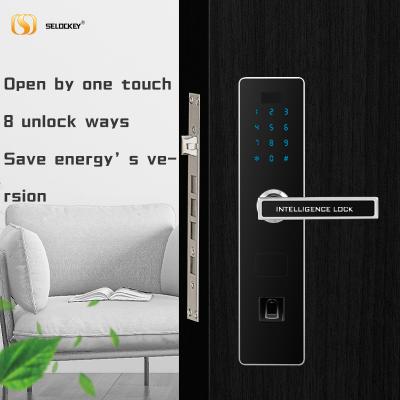 China Home/Apartment/Airbnb/Rental Room/Office Stainless Steel BLE 4.0 TTLOCK APP Door Lock Fingerprint Smart Lock GATEAY fl22 LINK TO REMOTE CONTROL for sale