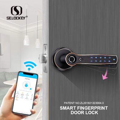 China Home/Apartment/Airbnb/Rental Wholesale Discounted Room/Office Fingerprint Door Lock Password TTLOCK APP Door Lock Smart FACTORY SUPPLIER GOOD PRICE for sale