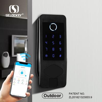 China B3-15 metal installalation door lock WIFI external waterproof digital front panel digital door lock smart door lock for sale