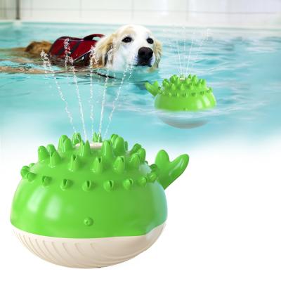 China Wholesale Custom Viable Electric Water Top Pet Bath Water Jet Dog Floating Swimming Toys for sale