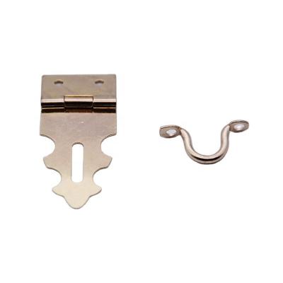 China Convenient Metal Lock Hook Latch Wood Box Latch Swing Latch Panel Buckle Padlock Wood Box Lock for sale