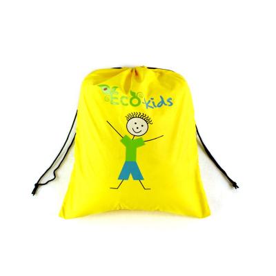 China Rope Handle RPET Recycled Polyester Storage Bag Promotional Drawstring Bag for sale