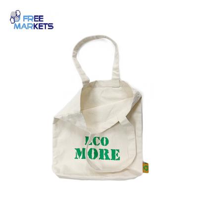 China GRS RPET Handled Promotional Eco - Friendly Shoulder Shopping Bags Viable Recycled Cotton Eco Bag for sale