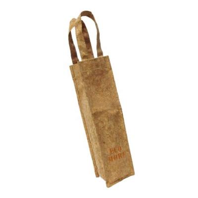 China Custom Logo Packaging Sustainable Recycled Cork Wine Waterproof Reusable Natural Eco Bag for sale