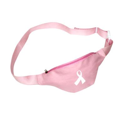 China Lightweight Eco Friendly Rpet Recycled Polyester Logo Pink Ladies Waist Bag Custom Made Fanny Packs for sale