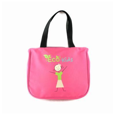 China Custom Made Eco-Friendly Pink Waterproof RPET Schoolbag Storage Kids Fabric Viable Shoulder Bags For School for sale