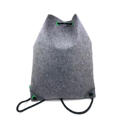 China Eco Recycled Rpet Felt Drawstring Backpack Bags For Promotional Gift for sale