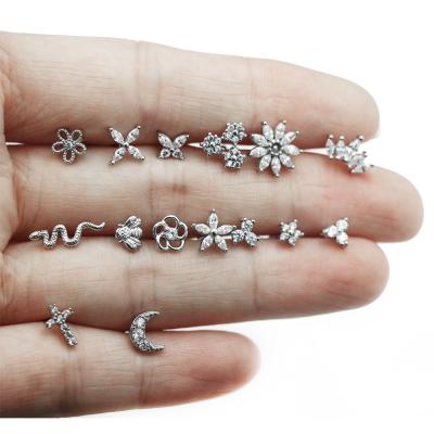 China FASHIONABLE L Shape Nose Jewelry Stainless Steel Wholesale Casting Surgical Nose Jewelry for sale