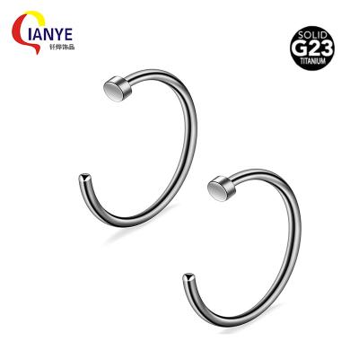 China FASHIONABLE Nose Ring Studs Titanium Alloy Wholesale Fake Nose Bull Ring Body Piercing Jewelry for sale