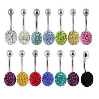 China Non-dangle Body Jewelry Crystal Stone Fashion Jewelry Belly Piercing Navel Ring for sale