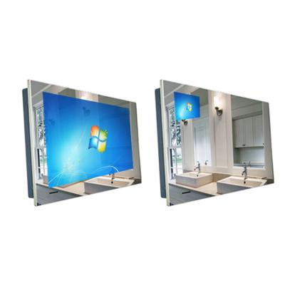 China Hotel Indoor Wash Basin Mirror Smart Advertising Player 15.6 Inch LCD Magic Mirror With IP66 Sensor for sale