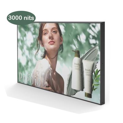 China Indoor temperature sensor hangings 27~55inch 2500/3000/4500nits high brightness lcd monitor advertising billboard for store window for sale