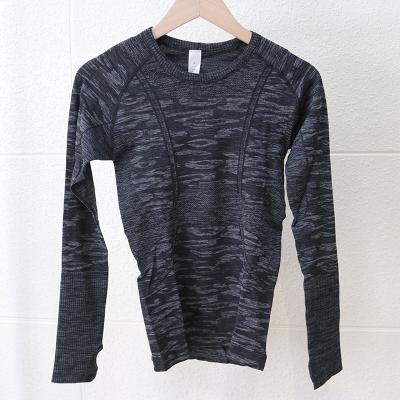 China Lulu New Women Anti-UV Long Sleeve Round Neck Sports T-shirt Fitness Long Sleeve Yoga Fit Breathable Slim Top Running for sale