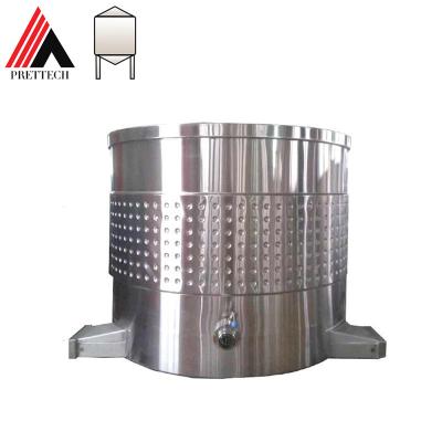 China Commercial Hotels Prettech Winemaking Machines Open Top Fermenter Customized Horizontal Fermentation Tank for sale