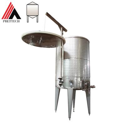 China Hotels SS 304 Variable Capacity Wine Tank Supported By Legs With Leveling Foot Pads for sale