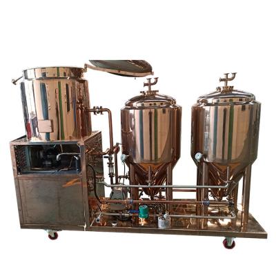 China Brewery Beer Microbrewery Beer Fermentation System Stainless Steel-Copper Draft Beer Machine For Brewpub Brewmaster for sale