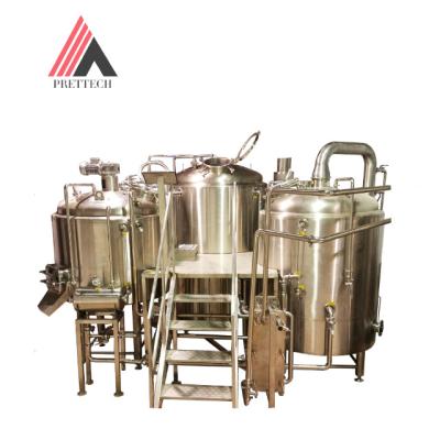 China Brewing Plant Malt Mash 500L 1000L Stainless Steel Beer Brewhouse For Brewery Factory for sale