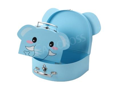 China China Mini Lovely Cardboard Suitcase Box Cute Cardboard Suitcase Box With Handle for sale