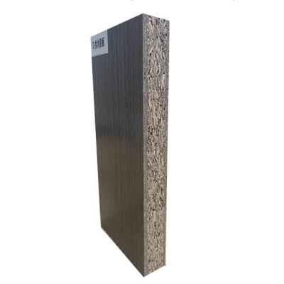 China Walnut Modern Dark Color Paintless PVC Coating 18MM Cabinet Furniture Bamboo Wood Composite Particle Board for sale