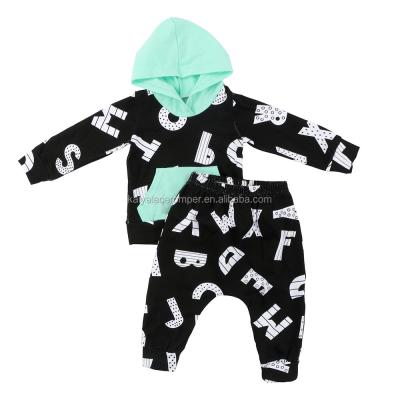 China Spandex/Cotton Baby Boy Toddler Outfits Hooded Infant Baby Boy Clothing Set for sale