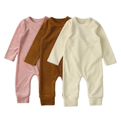 China Spring And Autumn Cloth Cotton Sleeve Baby Romper Newborn Jumpsuit Clothes Terry Long Loungewear For Girl for sale