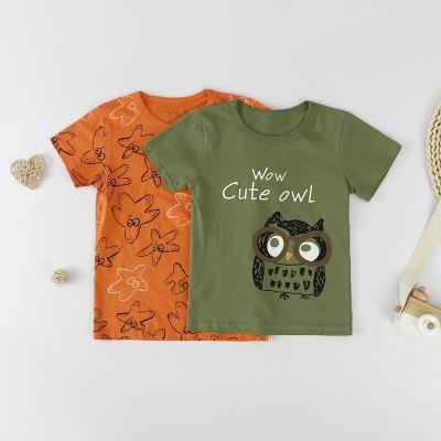 China Viable Wholesale Summer Cute Kids Boy Tops Boys Animal T-shirt Kids Short Sleeve Tops for sale