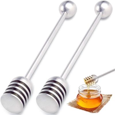 China Viable Honey and Syrup Dipper Stick, 304 Stainless Steel Honey Spoon for Honey Pot Jar Containers for sale