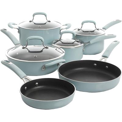 China Family Kitchen Gas Cooker Non-Stick Cookware Makers Aluminum Cookware Set for sale