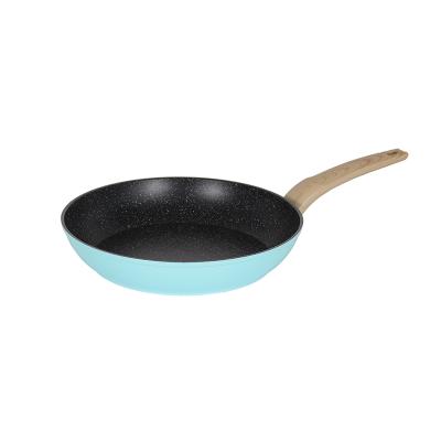 China General Use for Frying Pan Outdoor Marble Nonstick Gas and Induction Cooker Set Non Stick Deep Fried Aluminum Kitchen Honeycomb Frying Pan for sale