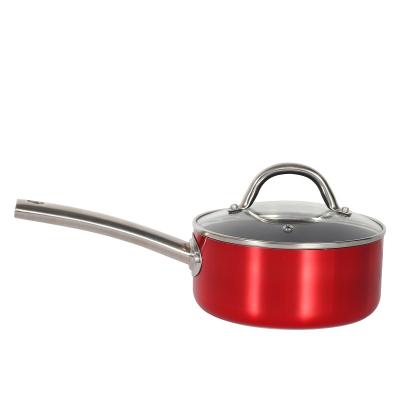 China General use for Gas Press and Induction Cooker Aluminum Sauce Pan With Metallic Paint for sale