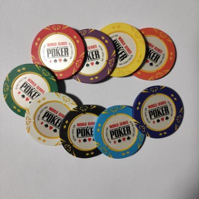 China PS Or ABS Newcomer No Value Clay Poker Chips With Metal Inlay Wholesale for sale