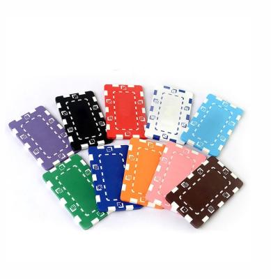 China PS Or ABS Rectangular Poker Chip Wholesale Without Numbers Hot Stamping Plates for sale