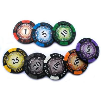 China Clay Wholesale 14g Two Tone Clay Composite Custom Poker Chips for sale