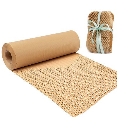 China Brown Wedding Kraft Paper Biodegradable Honeycomb Protection Paper Machine Padded Ad for sale