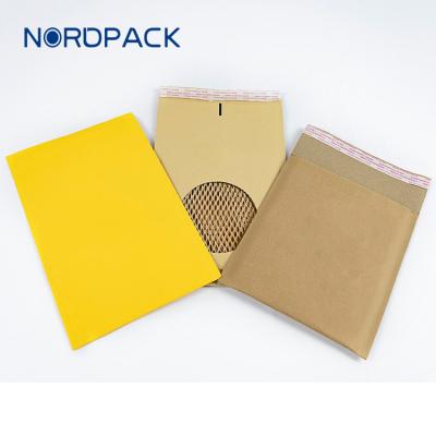 China 100%Recyclable Customized Logo Available Corrugated Honeycomb Padded Paper Mailer for sale