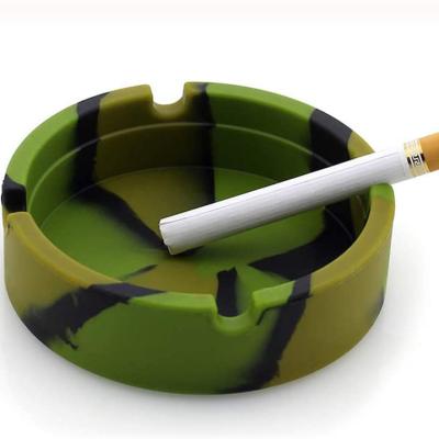 China High Temperature Resistant Cigar Round Silicone Smoking Accessory The Ashtray Smoking Accessories For Cigarettes Indoor Outdoor for sale