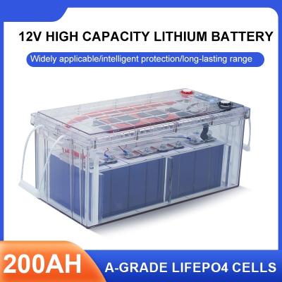 China Hot selling 25.6V Rechargeable Pack Battery RV Golf Cart Battery LiFePO4 Akku 12V 24V 100Ah 200Ah Lithium Phosphate Batt for sale