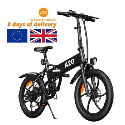 China Alloy A20 20 Inch Electric Fat Bike Folding Electric Bike Aluminum Samples for sale