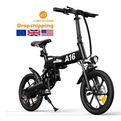 China ADO A16 standard folding electric bike 16 inch fat tire ebike ebike china from EL warehouse British electric bike electric bike for sale