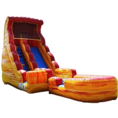 China PVC Marble Tropical Water Slide With Inflatable Pool Play Equipment Slide With High Quality Commercial Waterslides For Kids for sale