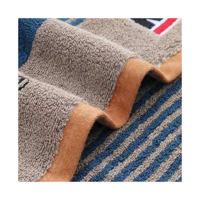 China Appropriate Price Compressed Product Good Quality Popular Stripe Thicken Face Towel for sale