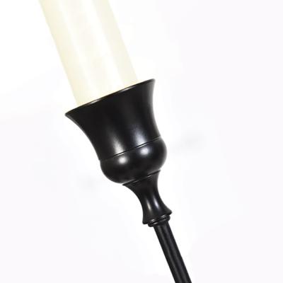 China Wholesale Romantic Christmas Stick Holder Wedding Black Metal Chic Taper Candle Holders Candlelight Candle Holders for sale