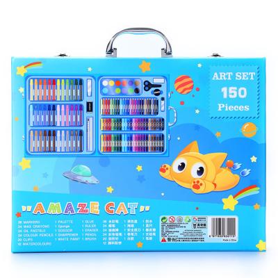 China DIY Christmas Gift Educational Painting Coloring Drawing Sets Professional Children Art Kids Stationery Set for sale