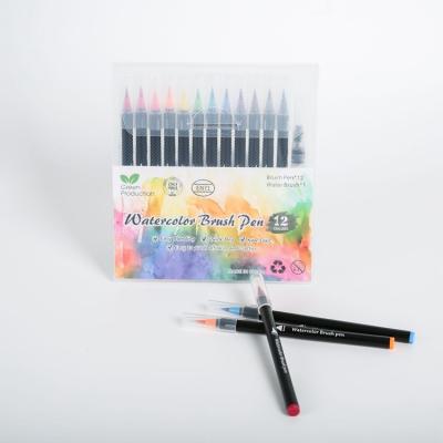 China Wholesale Colors Bright Stationery Lettering Drawing Sets of 12 24 48 Art Colorful Markers Brush Pens for sale