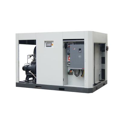 China 90kw 125hp Lubricated High Quality Electric Twin Stage Screw Air Compressor for sale